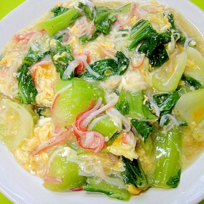 チンゲン菜とカニカマの玉子あん レシピ 作り方 By Mint74 楽天レシピ チンゲン菜とカニカマの玉子あん レシピ 作り方 By Mint74 楽天レシピ